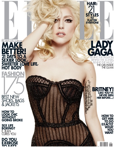 Lady Gaga Elle Cover. model: Lady Gaga, source: